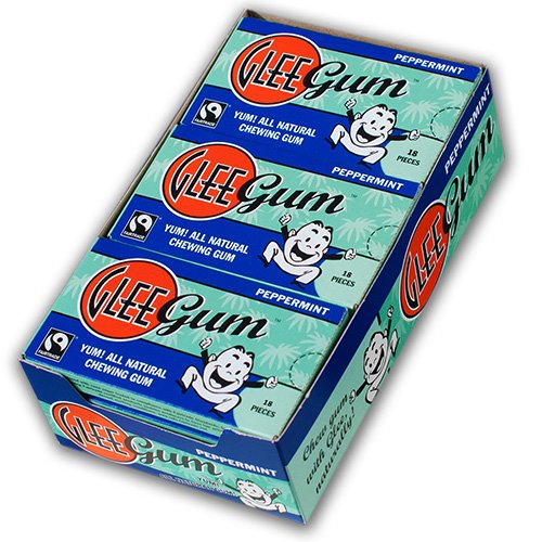 Glee Gum Peppermint, 16 Piece Boxes (Pack of 12)