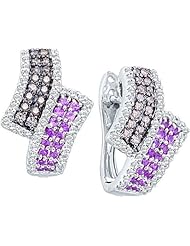 1.53ctw Brown Diamond Fashion Earrings 14K White Gold