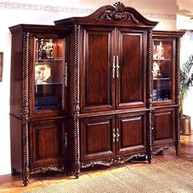 Tradewinds Pine Entertainment Center Set 2 - Wynwood Furniture