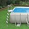 Intex 32ft X 16ft X 52in Ultra Frame Rectangular Pool Set with Sand Filter Pump, Ladder, Ground Cloth and Pool Cover