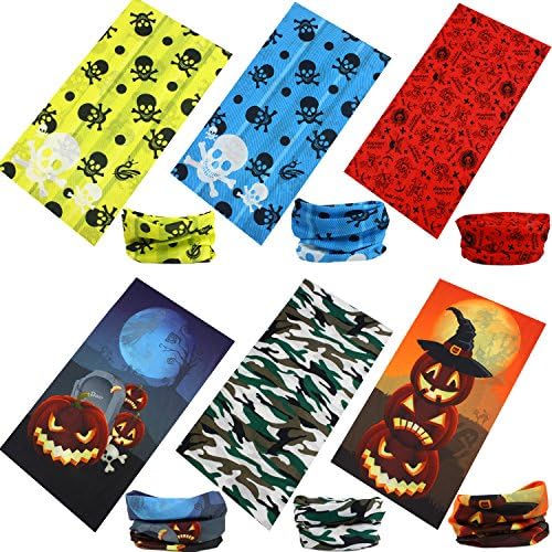 MAKALU 6 Pack 12-in-1 Multifunctional and Seamless High Elastic Magic Sports Headband- as Headwear Scarf Wrap, Bandana, Neck Gaiter, Mask, Helmet Liner wristband & More - 08