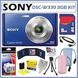Sony DSCW330L DSCW330 BLUE DSC-W330 14.1MP Digital Camera with 4x Wide Angl ....