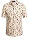 SSLR Men's Summer Casual Button Down Short Sleeve Hawaiian Shirt (X-Large, Yellow)