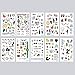 Temporary Tattoos (Set of 10 Sheets) - Removeable Tattoo Art Body Painting for Kids Women Adults- Best for Party Favors