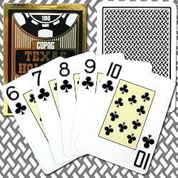 CopagT Poker Size Texas Holdem Design Jumbo Index - Black (fls)