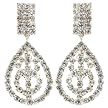 Pear Chandelier Hollywood Earrings- Clear
