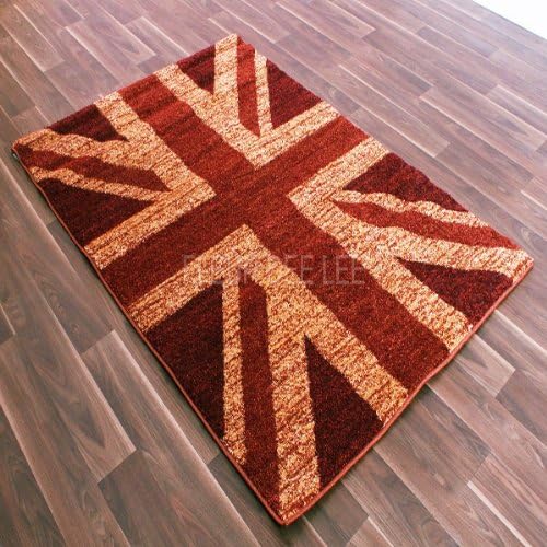 Buxton Union Jack Orange Rug 120cm x 170cm