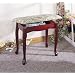 Coaster Queen Anne Style Vanity Stool with Storage, Cherry Wood Finish