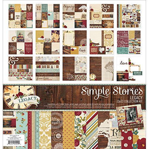 Simple Stories Collection Kit, 12-Inch by 12-Inch, Legacy