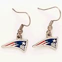 New England Patriots Enameled NFL Team Logo Dangle Earrings
