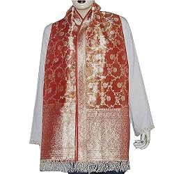Silk Scarves for Women Brocade Wrap 22 x 72 inches