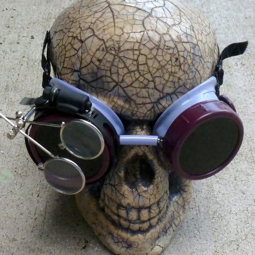 Steampunk goggles glasses Time Travel Crazy Scientist's Oculo-Vision Tool welding cyber punk biker gothic rave
