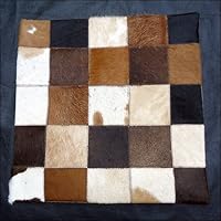 F-Bh111 Hilason Cowhide Hair-On Leather Patchwork Throw Pillow Cover