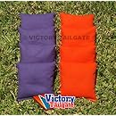Cornhole Bags Set - 4 Purple &amp; 4 Orange