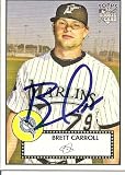 Brett Carroll Signed Florida Marlins 2007 Topps 52 Card