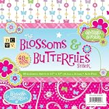 Diecuts with a View PS005035 48-Sheet 12-by-12-Inch Paper Stack, Blossoms and Butterflies