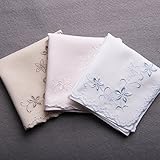 ブライダルハンカチ コーナー刺繍フルール 花嫁用 結婚式 ウェディングドレス 婦人用フォーマル