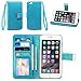 iPhone 6S Plus Case/iPhone 6 Plus Case, IZENGATE [Classic Series] Wallet Case Premium PU Leather Flip Cover Folio with Stand for Apple iPhone 6 Plus/Apple iPhone 6S Plus (Turquoise Blue)