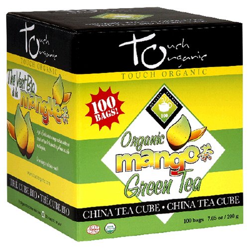 Touch Organic Mango Green Tea Cube, 100 Count, 7-Ounce Boxes (Pack of 4)