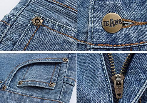 LEMJ Men's Jogger Shorts Washed Denim Fabric-31