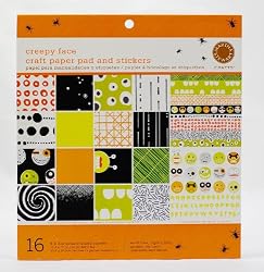 Creepy Face Craft Paper and Stickers