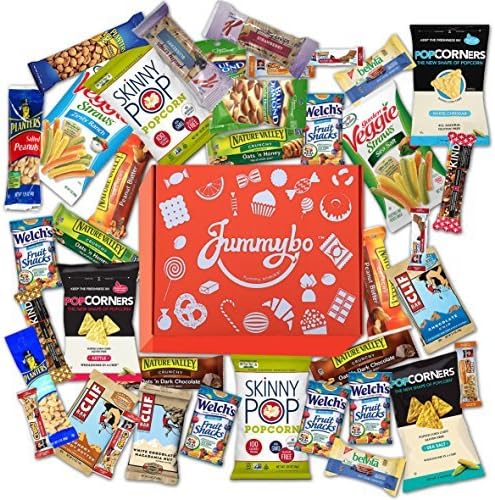 Healthy Snacks Variety by Jummybo - Snack Gift Box - For Kids, Traveling, and Office Snacks (40 count) by Jummybo