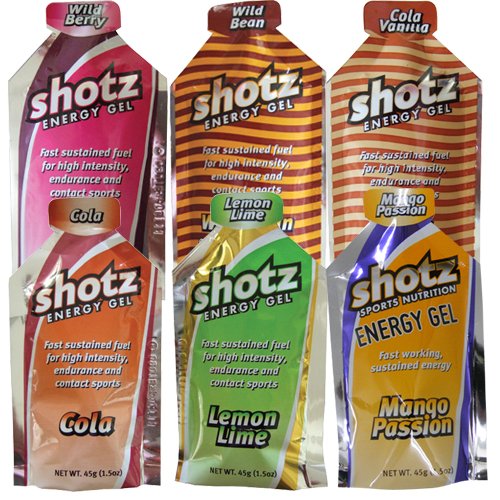 shotzショッツエナジージェル（カーボショッツ）　おためし6味　(45ｇ×6個)