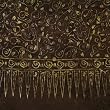 Batik Bandana- Golden Spirals on Chocolate Brown