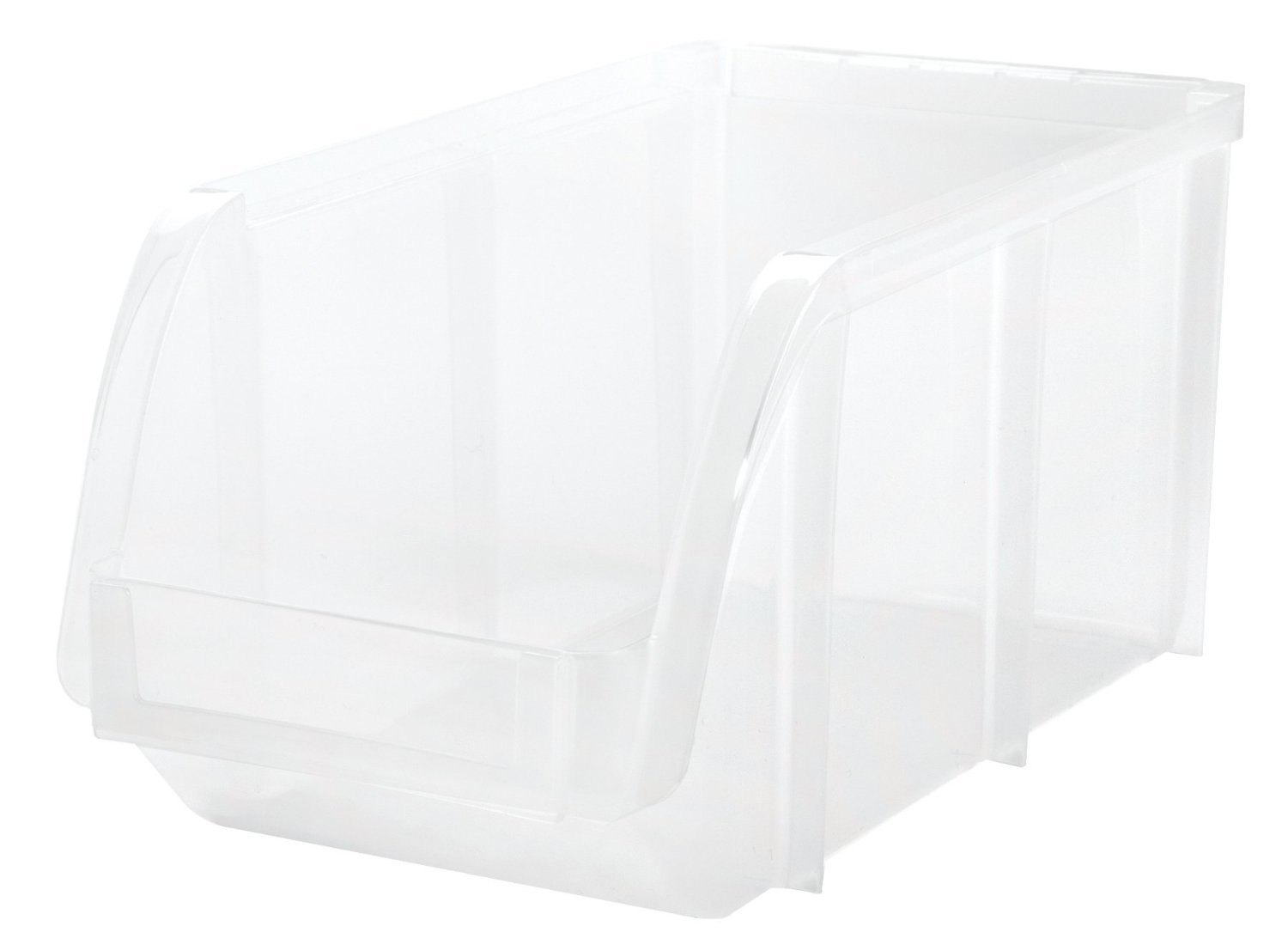 IRIS 8Piece Stacking Bin, Medium, Clear , New, Free Shipping