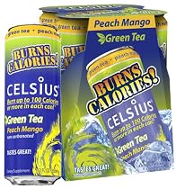 Celsius - Celsius Green Tea Peach Mango, 4 cans