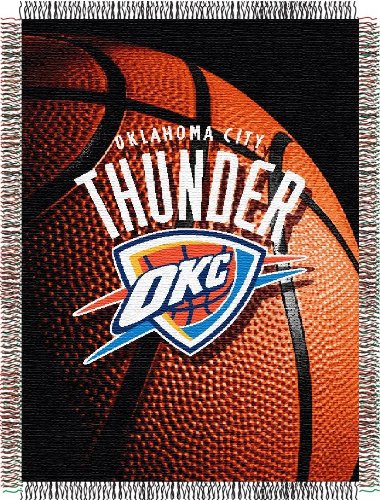 Oklahoma City Thunder NBA Woven Jacquard Blanket Photo Real Series