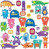 View RoomMates RMK1472SCS Monsters Peel & Stick Wall Decals RoomMates RMK1472SCS Monsters Peel & Stick Wall Decals Picture