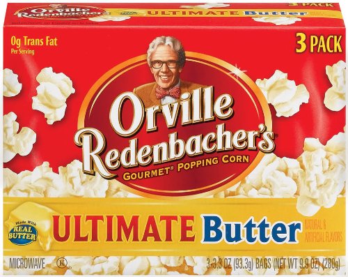 Orville Redenbacher's Gourmet Microwave Popcorn, Ultimate Butter, 3-Count (Pack of 6)