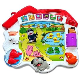 Kidz Delight Explore The Farm, White/Red