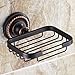 Rozinsanitary Elegant Oil Rubbed Bronze Soap Dish Holder Wall Mount Bath Soap Storage Basket