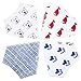 My Mini McGee Baby Bandana Bibs with Snaps, 4 Pack, Baby bibs for Boys, Infants and Toddlers, Baby Gift, Foxy Bear Collection