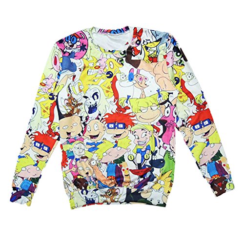 Women's Sweaters EMOJI Network expression 3D Hoodies Galaxy Sweatshirts Small Red