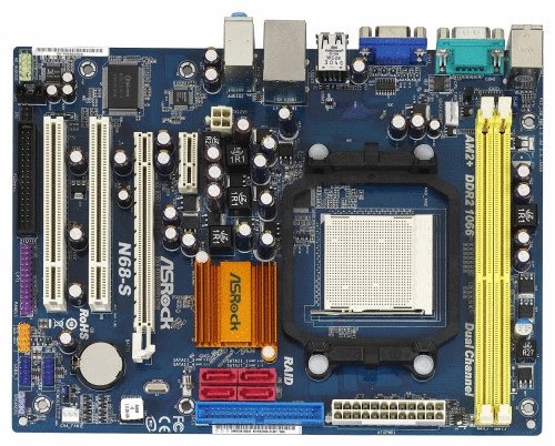 ASRock N68-S/Socket AM2+/NVIDIA GF7025/2DR2/L/R/MATX Motherboard