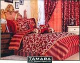 TAMARA 7 PIECE YARN DYED JACQUARD COMFORTER BED ENSEMBLE SET KING