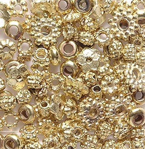 Metal Beads &amp; Bead Cap Mixture - Gold-Tone