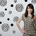 Zebra Print Wall Decals Large Dots Repositionable Peel and Stick