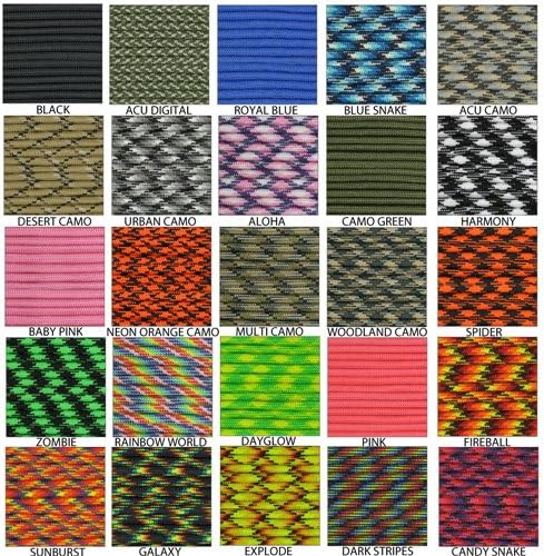 Parachute Cord Nylon 7 Strand 550lb Tested U.S MADE 100'
