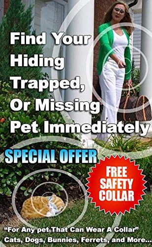 The Cat Caller - Pet Locator Tracker for Cats & Small Dogs 1 Blue Collar Receiver + 2 Remotes + FREE SAFETY COLLAR!