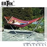 The Amazonas Jet Set - Sumo Silver Stand with The Aruba Cayenne Hammock for Outdoor or Indoor Use