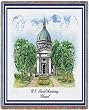 US Naval Academy Chapel Throw - 70 x 54 Blanket/Throw - Navy Midshipmen
