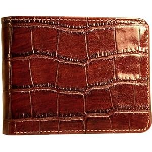 Buy Jack Georges Croco Bi-Fold Mens Wallet Mens Wallets, Brown by Jack Georges