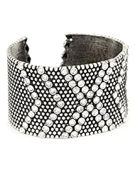 RAIN "Cuff" Silver and Crystal Cuff Bracelet