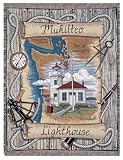 Mukilteo Washington Lighthouse Colorful Tapestry Throw Blanket 50" x 60"
