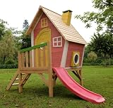 Kinderspielhaus / Hexenhaus mit Podest und Rutsche - Violet -