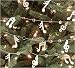 6' Silver Musical Notes With Round Mirrors Christmas Garland